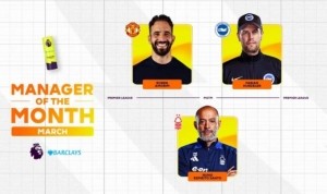 英超3月最佳教练候选：阿莫林、赫尔泽勒、努诺